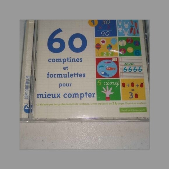 60 Comptines et Formulettes mieux compter cycle Maternelle & Primaire CD French - Picture 1 of 3